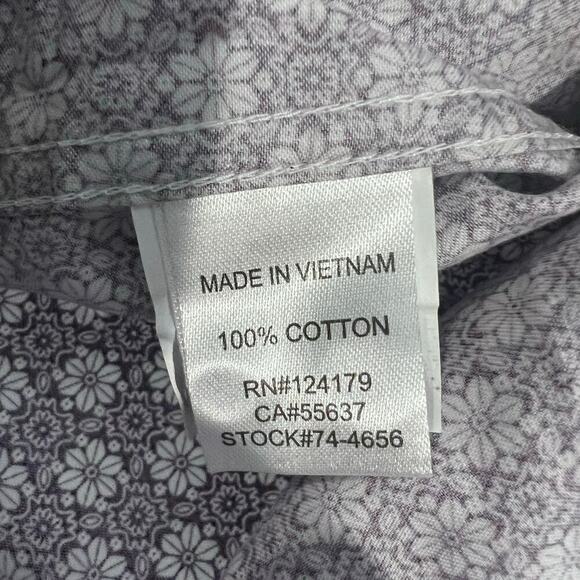 Johnston & Murphy Shirt Mens XXL Button Up Geometric Floral Cotton Long Sleeve - Picture 12 of 13